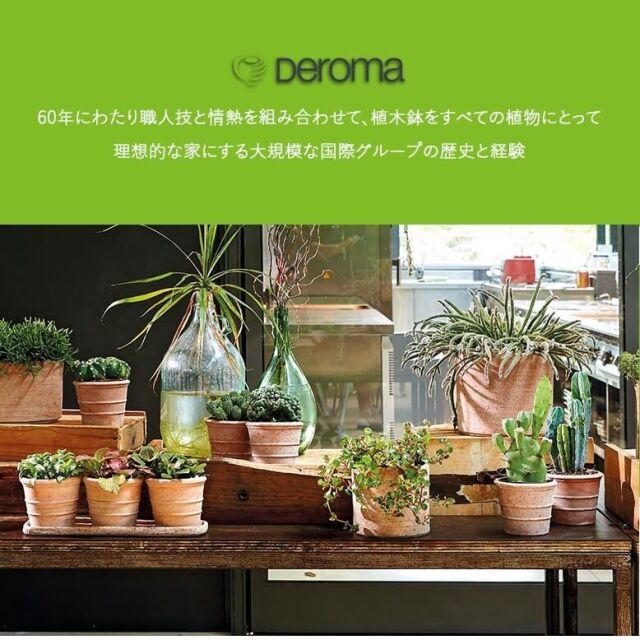 DEROMA デロマ トールポット 30.5×33.5cm 受け皿付き
