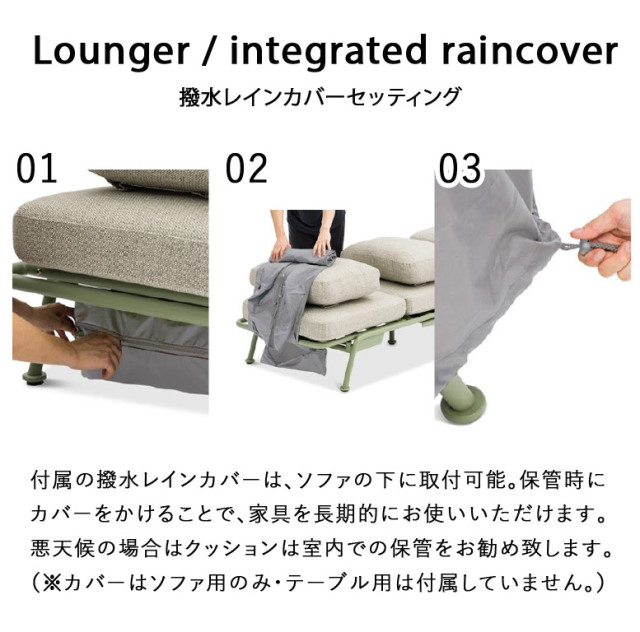 SKYARD サンセット 3シートソファ 2点セット 専用カバー付き