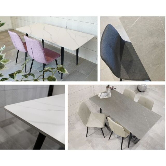 コンフォ 大理石風 セラミック ダイニングテーブル 単品 160×80cm