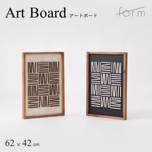 古材×帆布　アート フォーム アートボード 62×42cm