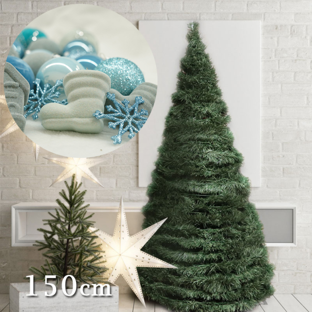 アコーディオンツリー150cm イルミネーションライト・オーナメントセット付き (Accordion tree 150 Ornament set) アコーディオンツリー150cm イルミネーションライト・オーナメントセット付き (Accordion tree 150 Ornament set)