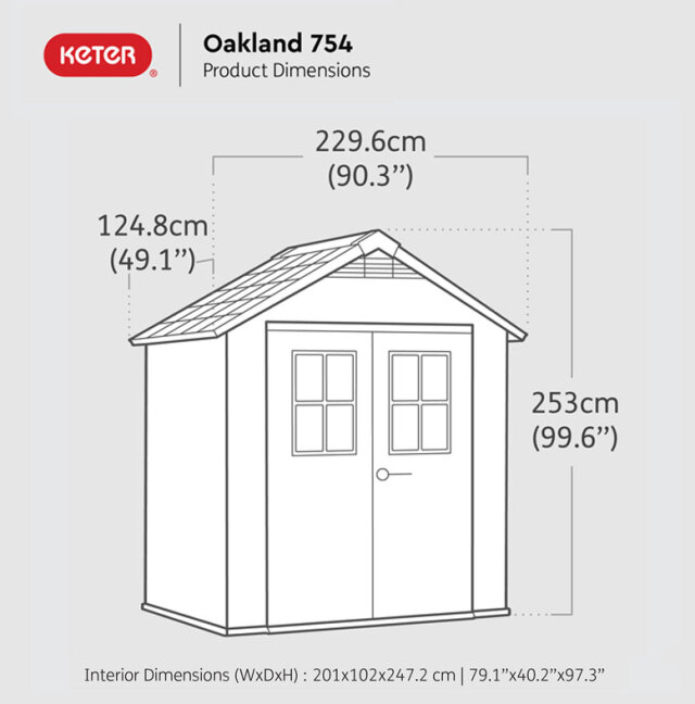 ケター オークランド754 （Keter Oakland 754 Outdoor Shed）