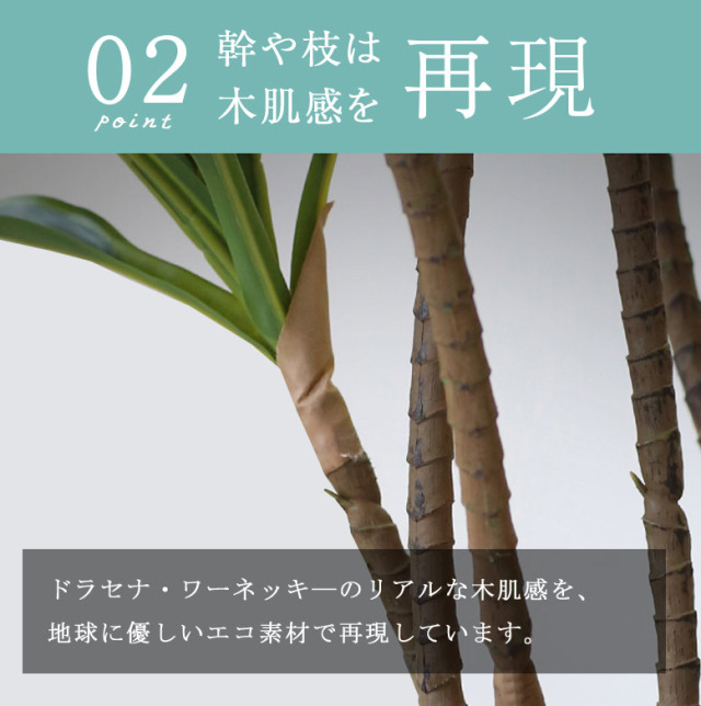 フェイクグリーン ドラセナ ワーネッキー 150cm （Velveteen 150cm ）