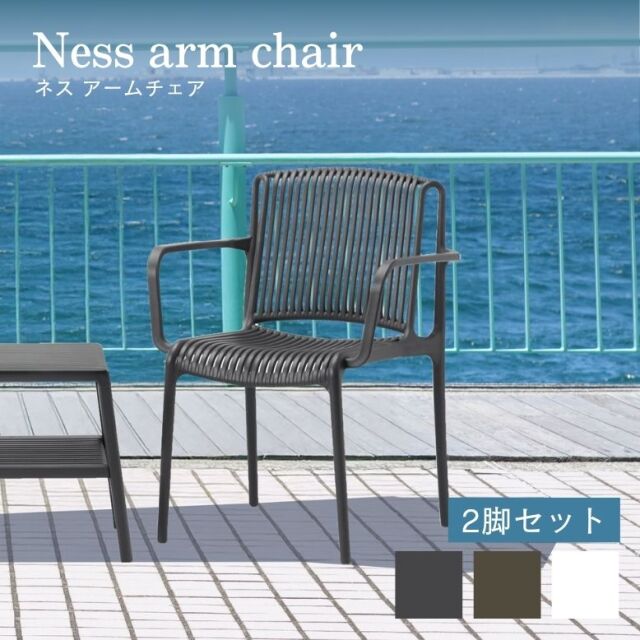 ネス アームチェアー 2脚セット