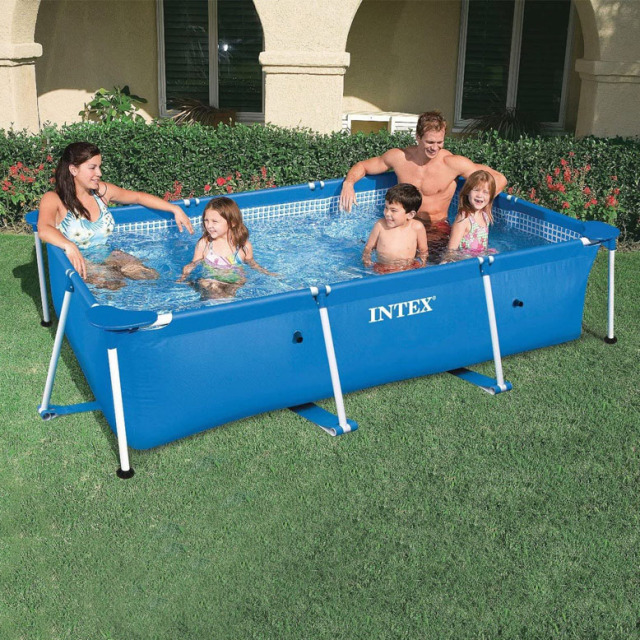 インテックス レクタングラフレームプール 220x150x60cm （INTEX  