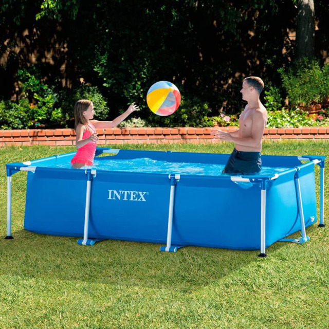 インテックス レクタングラフレームプール 220x150x60cm （INTEX  