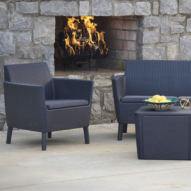 ケター サレモ 2シートソファ4点セット （keter Salemo garden sofa