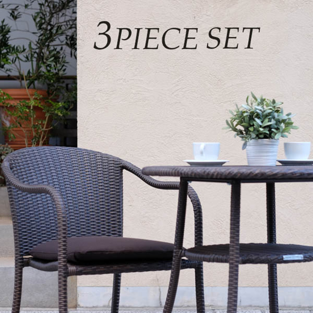 ケイラウコード AMALFI ダイニングテーブル700φ3点セット（K RAUCORD AMALFI dining table 700φ 3set）【代金引換・同梱不可】