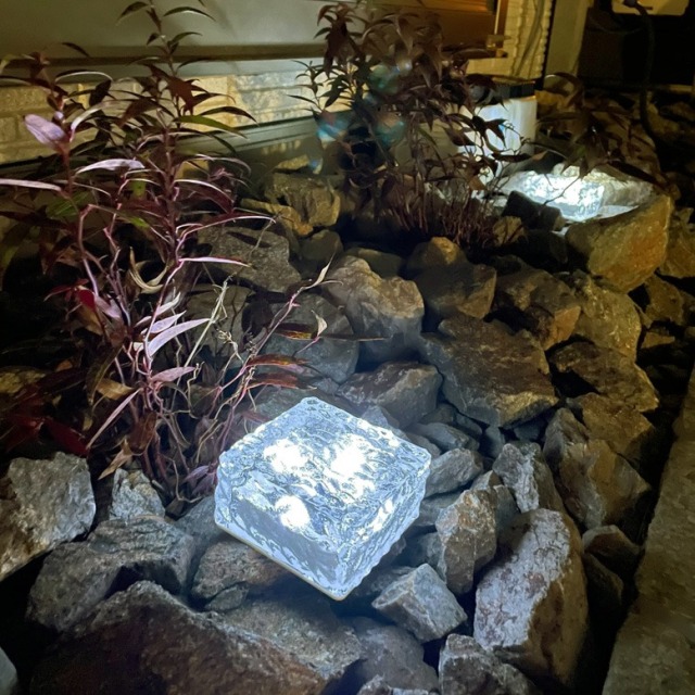 【世界に1点！】 フローライト タイガーアイ 13点セット 2WAYソーラーライト アイスブロックS 6個セット(2WAY solarlight