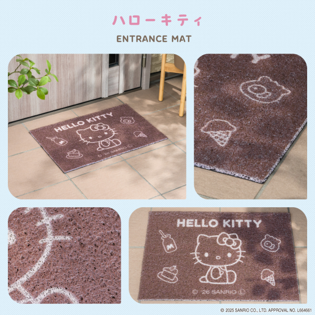 サンリオキャラクターズ 玄関マット ハローキティ マイメロディ