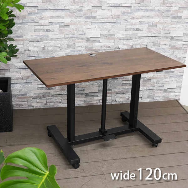 ガス圧昇降デスク  120×60cm （Lifting desk 120×60) 【大型宅配便】