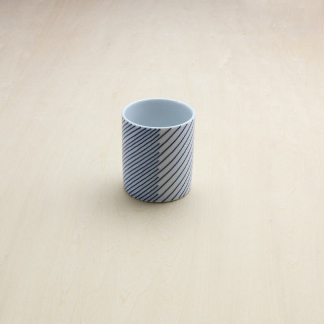 重ね縞　ゆのみ大