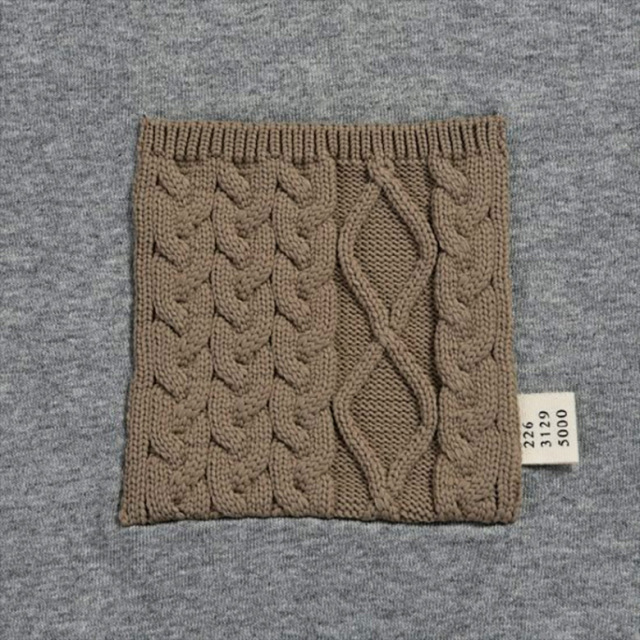 ニットポケット付き Tシャツ コットン 綿 メンズ レディース