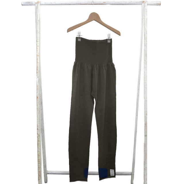 isa boulder ニットパンツ　リブ　レギンス 五泉ニット のびるニットパンツ レギンスタイプ 洗濯機で洗える