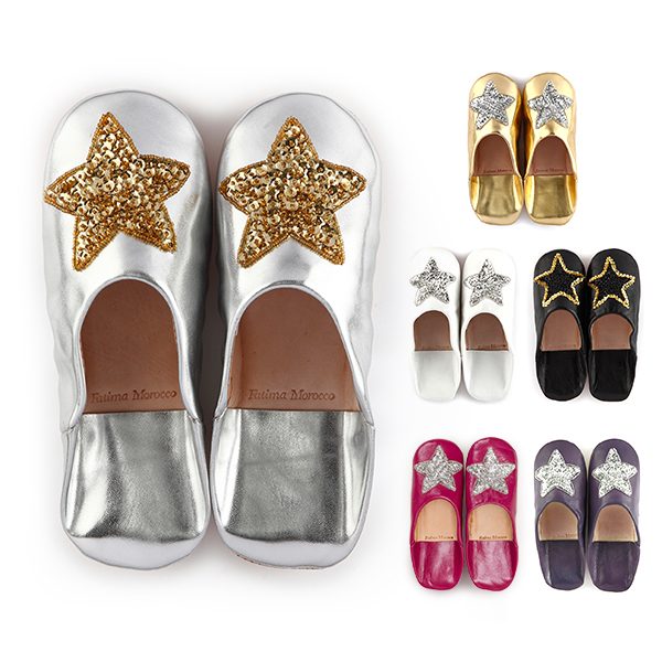 スタースパンコール バブーシュ レディース モロッコ サンダル スリッパ