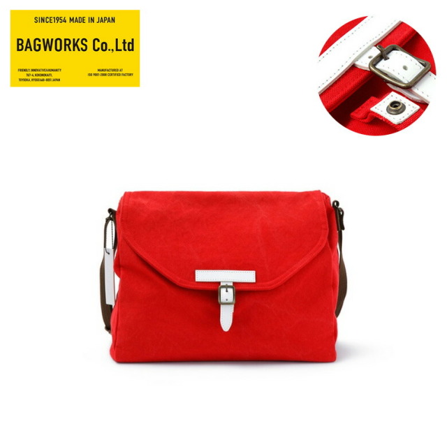 Bagworks ポストマン ショルダーバッグ レッド 赤 サイズ 親子おそろい Postman Missing Piece