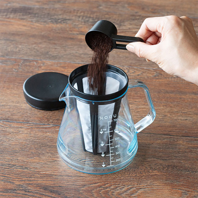 水出しコーヒー用 ポット フィルター付きサーバー 割れにくい 樹脂製