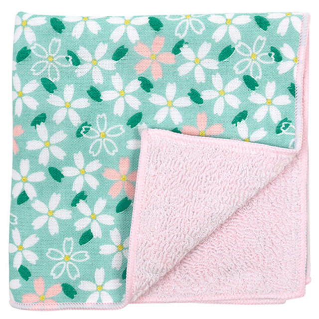 ガーゼハンカチ あひる839 ハンドメイド 和ハンドタオル 花