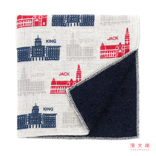 和ハンドタオル ガーゼ 横浜柄 帰省土産 濱文様 綿100％ ハンカチ 日本