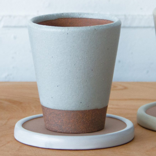 かもしか道具店 コースター 陶器 黒／白／藍 食洗機OK 日本製