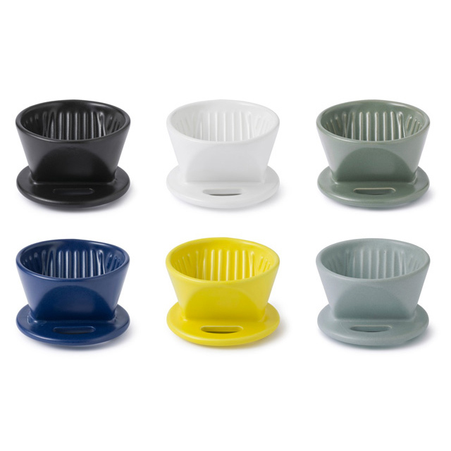かもしか道具店 陶器 コーヒードリッパー 黒/白/グリーン/グレー/青/黄  食洗機OK 日本製