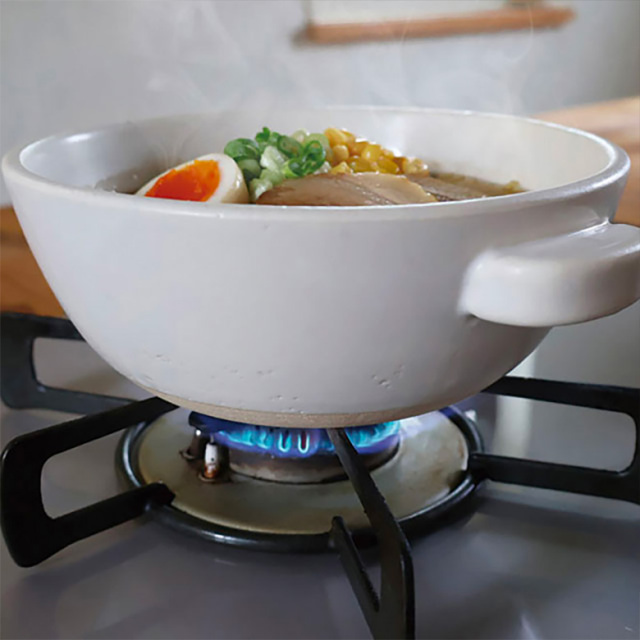 かもしか道具店 直火のラーメン鍋 耐熱陶器 日本製