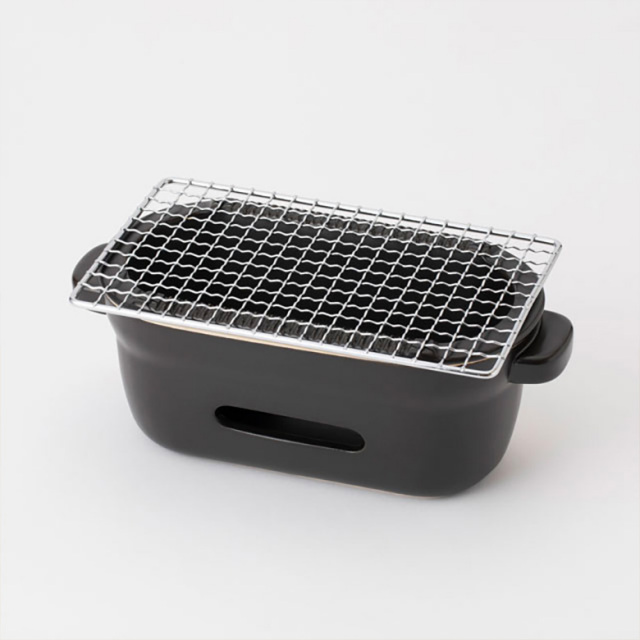 三河こんろ 陶器製 七輪 網付き 5穴 炭火卓上用 U-9 卓上 バーベキュー