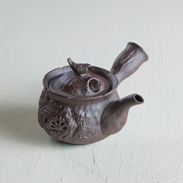かもしか道具店 とびだし急須 小鳥 フクロウ 可愛い 萬古焼 陶器