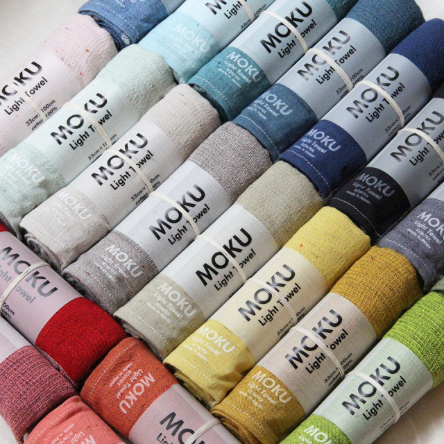 フェイスタオル MOKU M 速乾 軽量 薄手 ガーゼ ジム サウナ