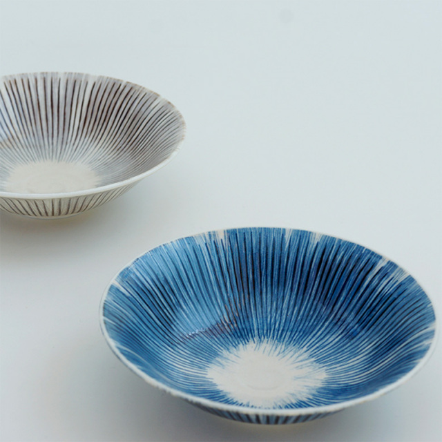 有田焼鉢　青いブドウ模様　鉢 六角小鉢 染付ぶどう絵 | 有田焼の白峰堂