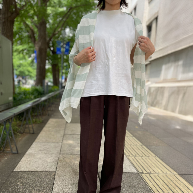 ensou. 別注 Tamk Top - Silk Linen - ensou. 【別注】 Tank Top - Silk Linen #Black｜Silver and Gold