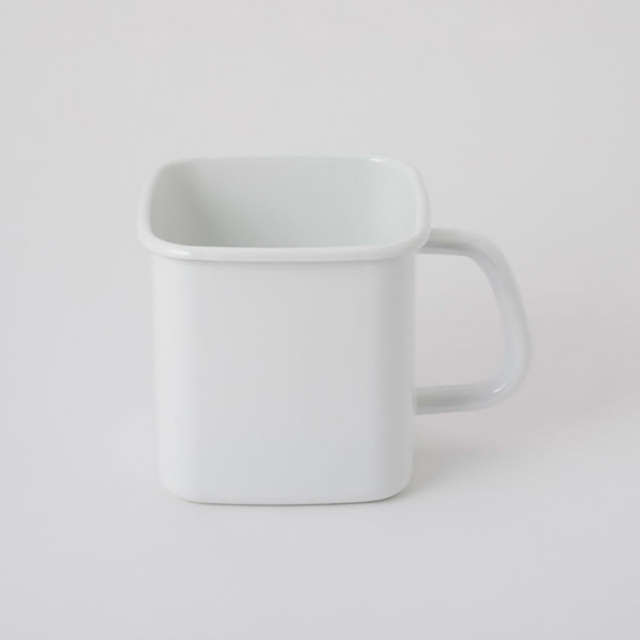 野田琺瑯 持ち手付ストッカー角型 Lサイズ 琺瑯蓋付 1.2L ホワイト