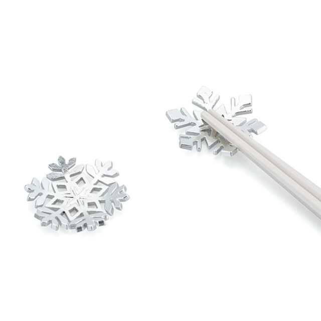 能作 雪の結晶 錫のコースター 箸置き ティンクリスタル