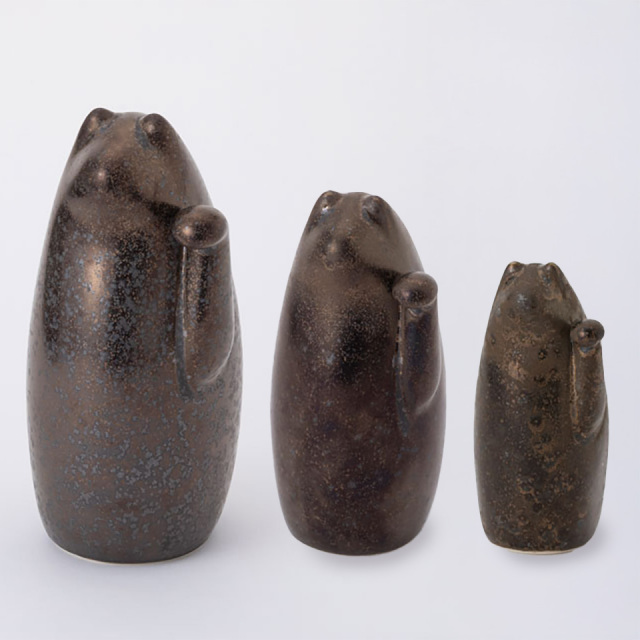 おしゃれな招き猫 SETOMANEKI 黒金結晶 大 中 小 縁起物 お祝い ギフト