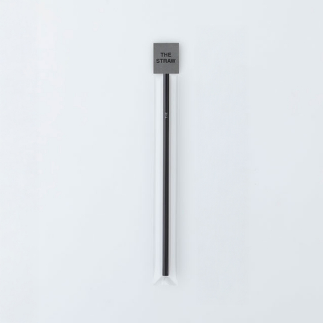 ストロー アルミ製 THE STRAW BLACK おしゃれ 黒 ブラック サステナブル 環境 捨てずに洗って繰り返し使える