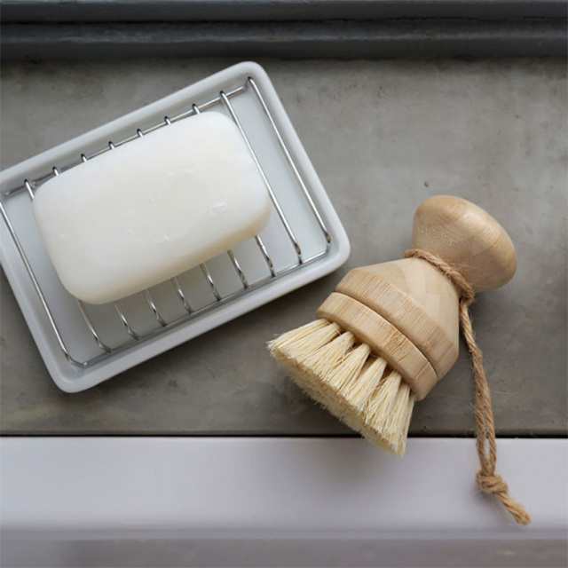 とみおかクリーニング 部分洗い用ブラシ 洗濯 ササラ シミ抜き 襟 袖 靴下 ささら