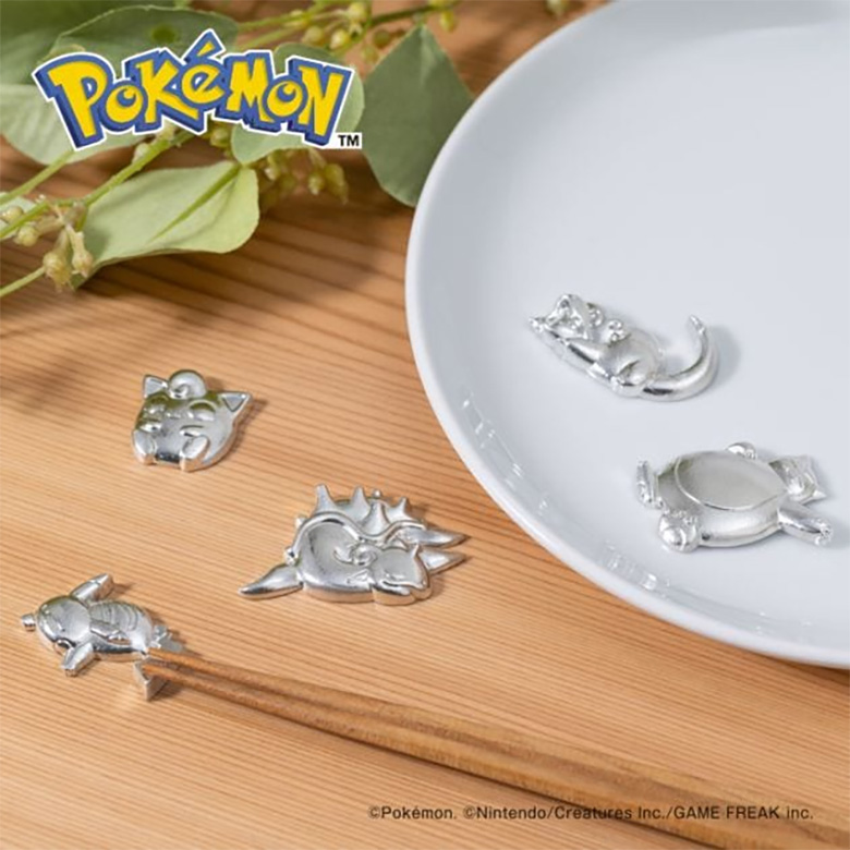 能作 ポケモンコレクション 箸置 ねむる 5ヶ入 ピカチュウ プリン ヤドン カビゴン ラプラス 錫製 ギフト 贈り物