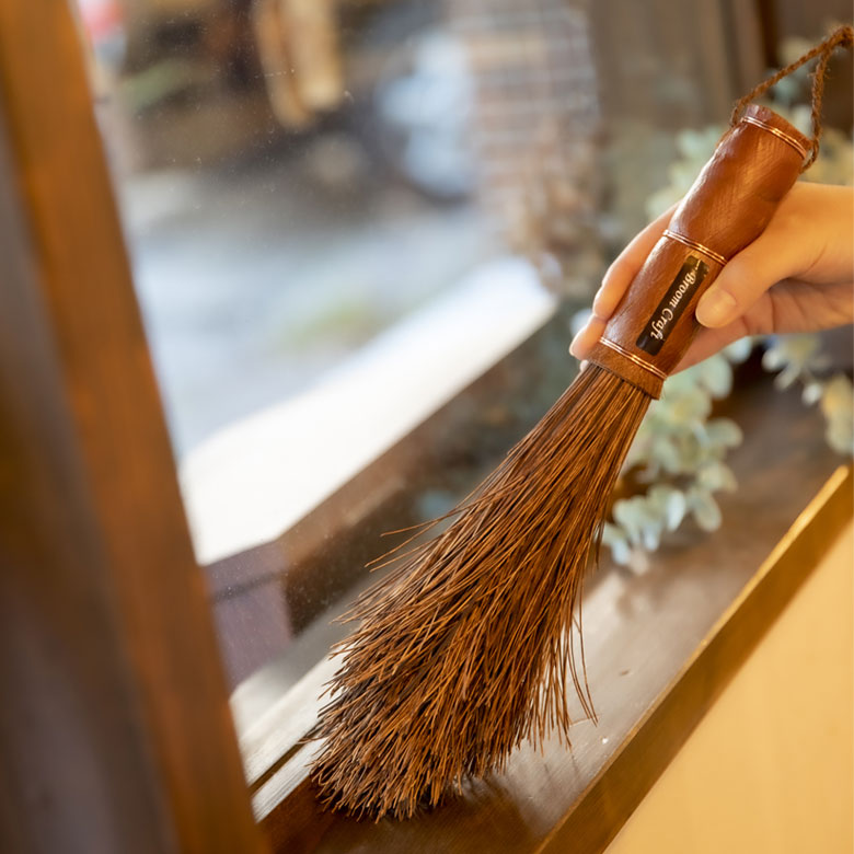 職人が作った 国産 手ほうき 卓上 深海産業 ミニ 棕櫚箒 シダ 掃除 デスク BroomCraft