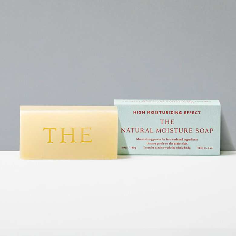THE 洗顔 固形石鹸 赤ちゃんも使える 敏感肌にも NATURAL MOISTURE SOAP