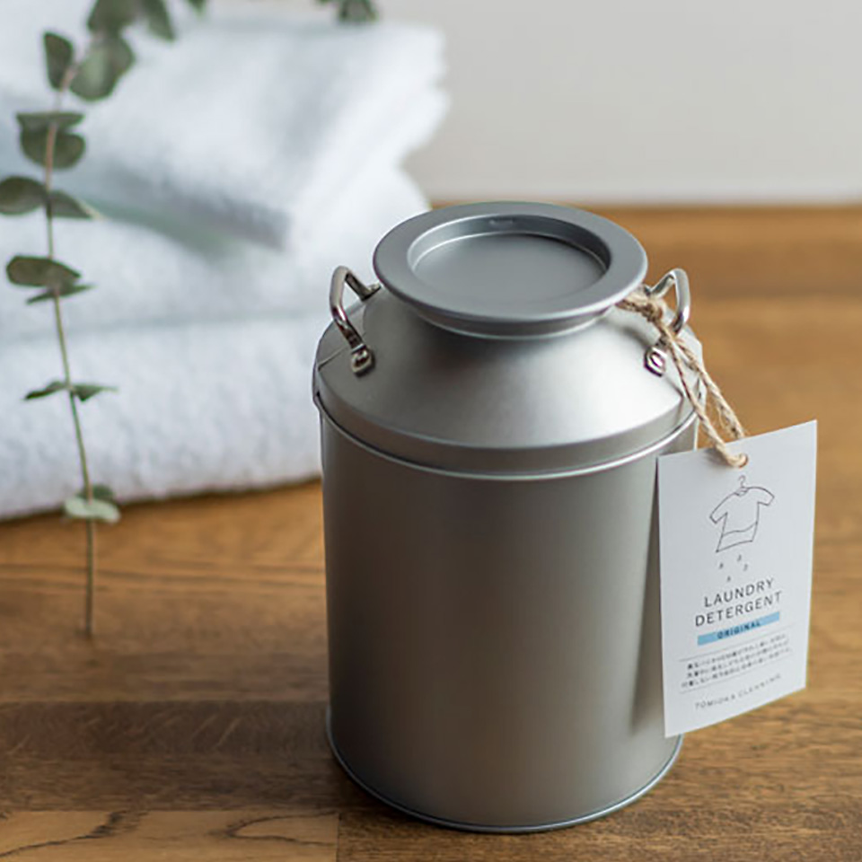 とみおかクリーニング 洗濯洗剤 粉末 ミルク缶入り