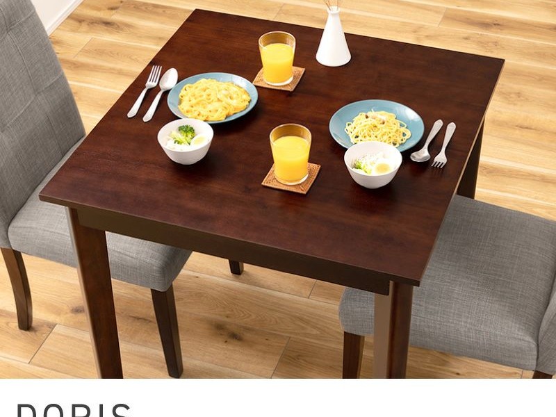 ダイニングテーブル 幅80cm 単品 テーブル 食卓机 2人掛け 2人用 二人 DORIS