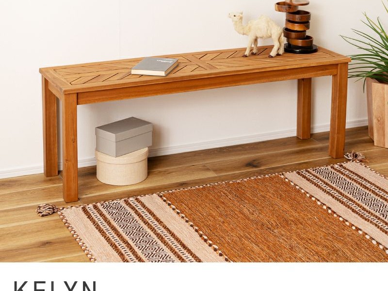 ベンチ ウッドベンチ 幅130cm 130cm 高さ45cm スタイリッシュ KELYN