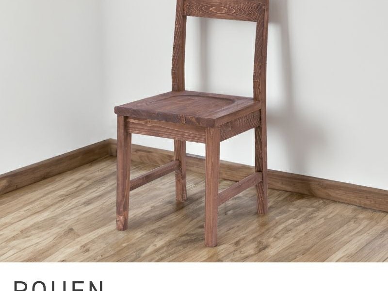 ダイニングチェア 一人掛け 椅子 イス いす 完成品 単品 1脚 木製 天然木 ROUEN
