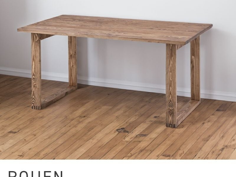ダイニングテーブル 幅150cm 単品 4人用 4人掛け 2本脚 食卓机 ROUEN