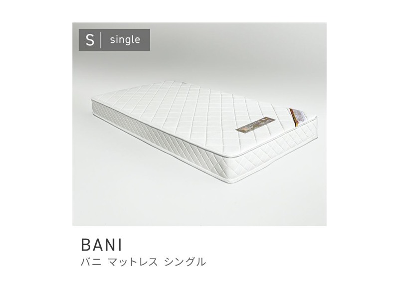 シングル マットレス 低反発 厚み18cm 防菌 防臭 防ダニ 清潔 BANI