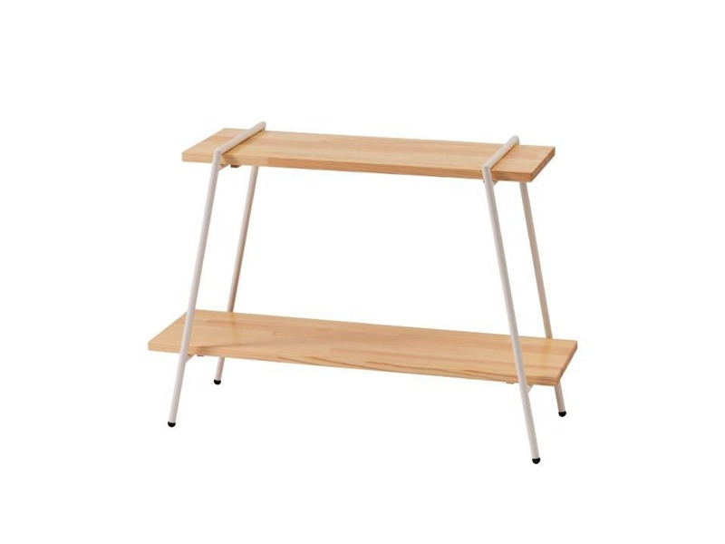 オープンラック 2段 収納 棚 シェルフ 木製 幅78cm 高さ53cm ALVOS