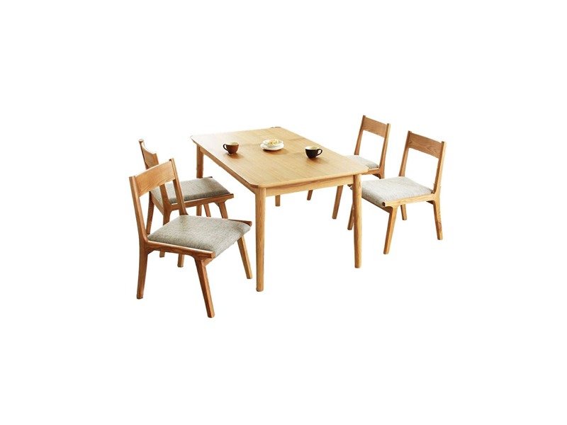[5点セット]ダイニングテーブルセット 4人 チェア 木製 北欧テイスト ナチュラルテイスト CONY