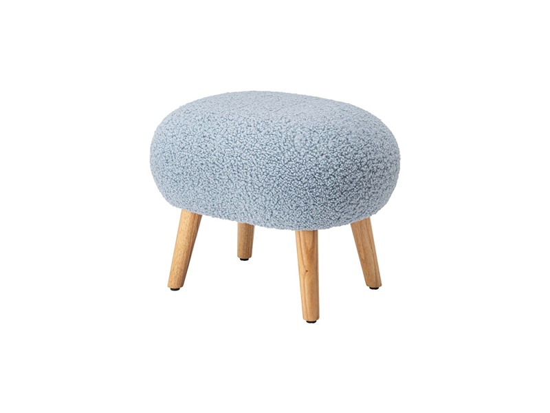スツール 高さ38cm 椅子 ミニ 小さい 布地 天然木 ラバーウッド ブークレ ベーシック SHAUN