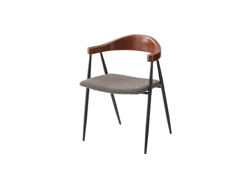 ダイニングチェア 座面高44cm 椅子 一人掛け リビング 天然木 ビーチ スチール 完成品 Arco