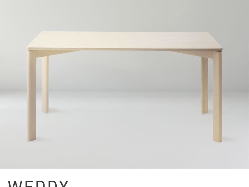 ダイニングテーブル 4人 4人掛け スタイリッシュ 韓国 インテリア 木 単品 WEDDY